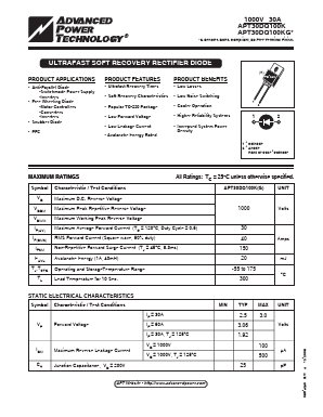 APT30DQ100KG Datasheet PDF Advanced Power Technology