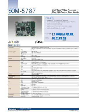 SOM-5787FG-S9A1E Datasheet PDF Advantech Co., Ltd.