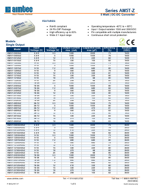 AM5T-4807SH35Z Datasheet PDF AIMTEC