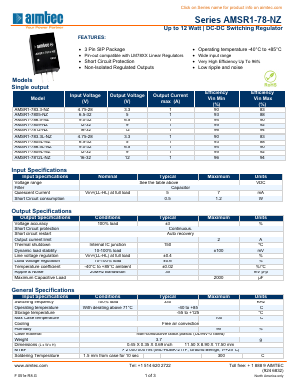 AMSR1-7805L-NZ Datasheet PDF AIMTEC
