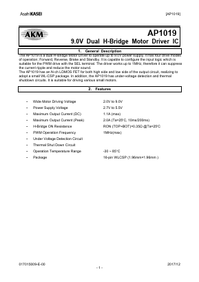 AP1019AEC Datasheet PDF  Asahi Kasei Microdevices
