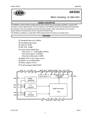 AK5352-VF Datasheet PDF  Asahi Kasei Microdevices