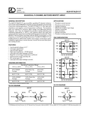 ALD1107DB Datasheet PDF Advanced Linear Devices