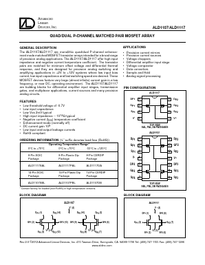 ALD1107PA Datasheet PDF Advanced Linear Devices