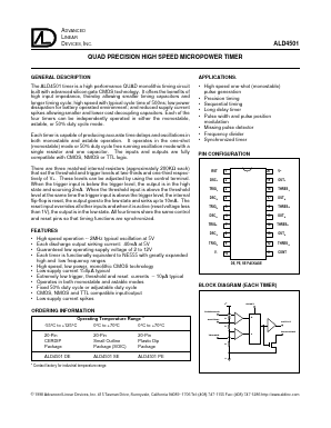 ALD4501 Datasheet PDF Advanced Linear Devices