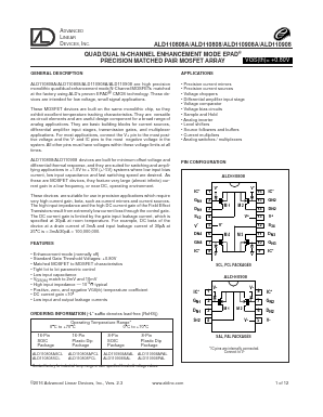 ALD110908A Datasheet PDF Advanced Linear Devices