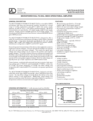 ALD1701BSA Datasheet PDF Advanced Linear Devices
