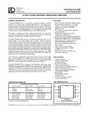 ALD1702 Datasheet PDF Advanced Linear Devices