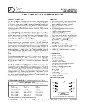 ALD1702PA Datasheet PDF Advanced Linear Devices