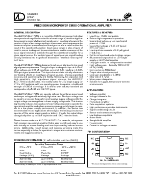 ALD1721SAL Datasheet PDF Advanced Linear Devices