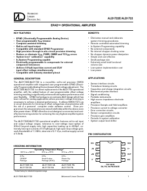 ALD1722PA Datasheet PDF Advanced Linear Devices