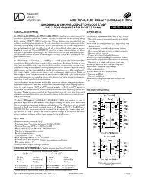ALD114904APAL Datasheet PDF Advanced Linear Devices