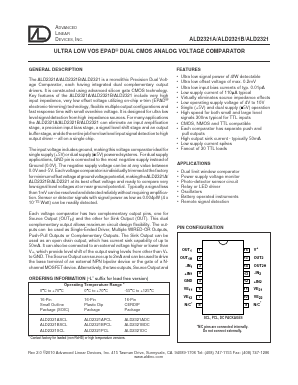 ALD2321B Datasheet PDF Advanced Linear Devices