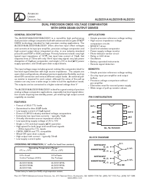 ALD2331 Datasheet PDF Advanced Linear Devices