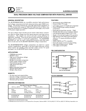 ALD2302PA Datasheet PDF Advanced Linear Devices