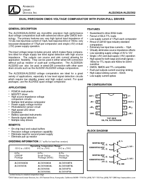 ALD2302PAL Datasheet PDF Advanced Linear Devices