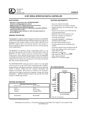 ALD521D Datasheet PDF Advanced Linear Devices