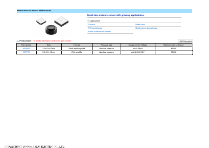 HSPPAR Datasheet PDF ALPS ELECTRIC CO.,LTD.