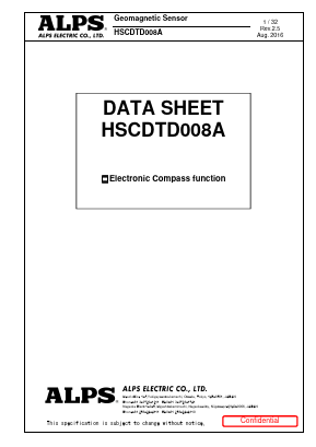 HSCDTD008A Datasheet PDF ALPS ELECTRIC CO.,LTD.