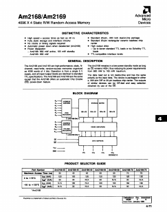 AM2168-35PC Datasheet PDF Advanced Micro Devices