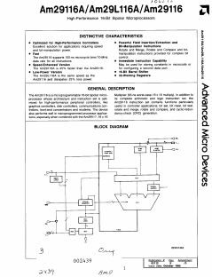 AM29116ADCB Datasheet PDF Advanced Micro Devices