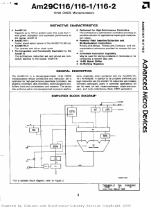 AM29C116-2/BYA Datasheet PDF Advanced Micro Devices