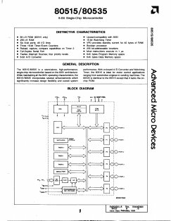 N80515 Datasheet PDF Advanced Micro Devices