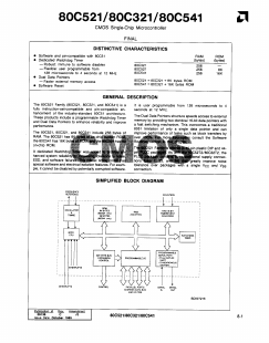 N80C521 Datasheet PDF Advanced Micro Devices