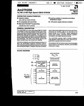 AM27H256-35DC Datasheet PDF Advanced Micro Devices