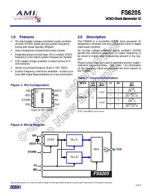 FS6205 Datasheet PDF AMI Semiconductor