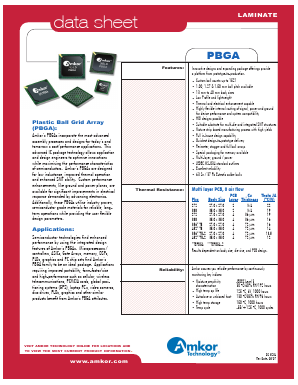 PBGA Datasheet PDF Amkor Technology