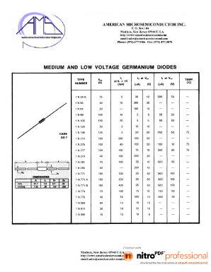 1N128 Datasheet PDF American Microsemiconductor