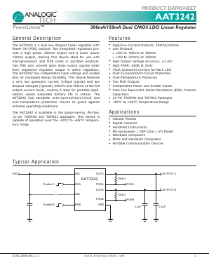 AAT3242ITP-IG-T1 Datasheet PDF Advanced Analogic Technologies
