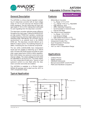 AAT2504 Datasheet PDF Advanced Analogic Technologies