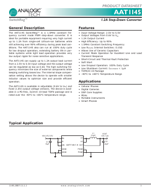 AAT1145 Datasheet PDF Advanced Analogic Technologies