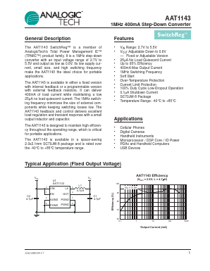 AAT1143 Datasheet PDF Advanced Analogic Technologies