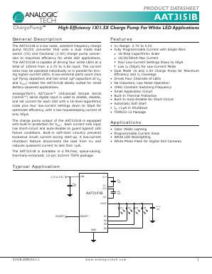 AAT3151B Datasheet PDF Advanced Analogic Technologies