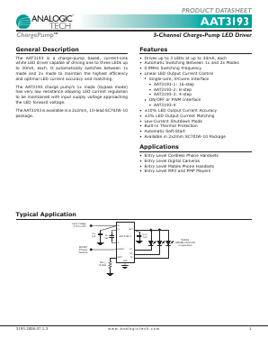 AAT3193 Datasheet PDF Advanced Analogic Technologies