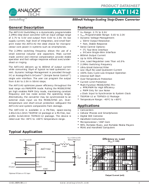 AAT1142IWP-1.8-T1 Datasheet PDF Advanced Analogic Technologies