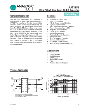 AAT1156IVN-T1 Datasheet PDF Advanced Analogic Technologies