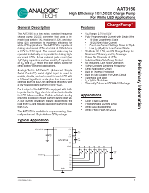 AAT3156 Datasheet PDF Advanced Analogic Technologies
