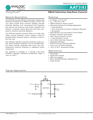 AAT3183 Datasheet PDF Advanced Analogic Technologies