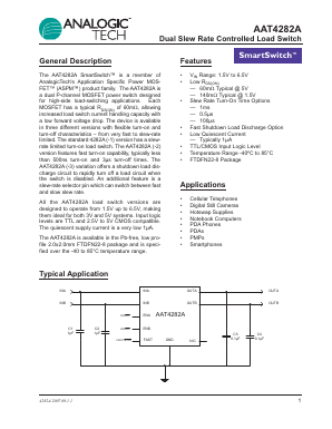 AAT4282AIPS-3-T1 Datasheet PDF Advanced Analogic Technologies