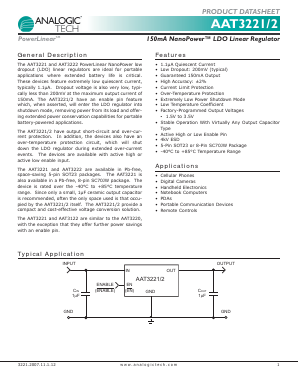 AAT3221IJS-2.3-T1 Datasheet PDF Advanced Analogic Technologies