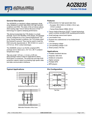 AOZ8235 Datasheet PDF Alpha and Omega Semiconductor