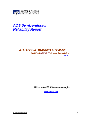 AOT4S60L Datasheet PDF Alpha and Omega Semiconductor