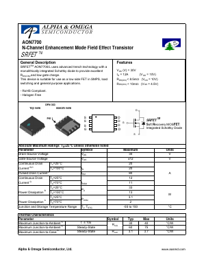 AON7700L Datasheet PDF Alpha and Omega Semiconductor