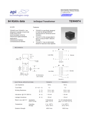 TEW4974 Datasheet PDF API Technologies Corp