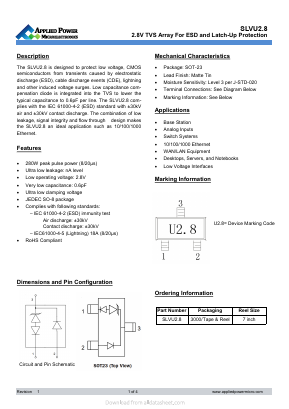 SLVU2.8 Datasheet PDF Applied Power Microelectronics Co.,Ltd.