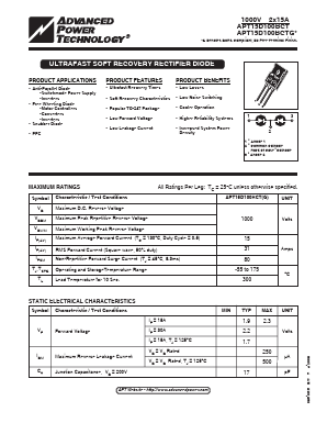APT15D100BCTG Datasheet PDF Advanced Power Technology 